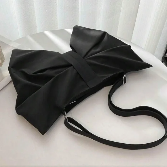 ✨Regal Unique Elegant Black Bow Tote Bag - Picture 4 of 6